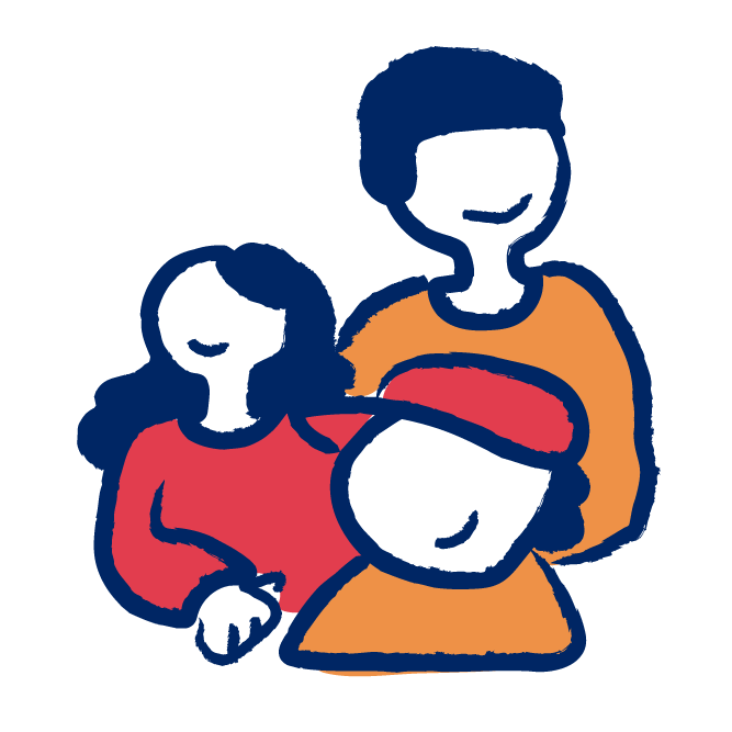 Illustration of three people representing next gen leaders.