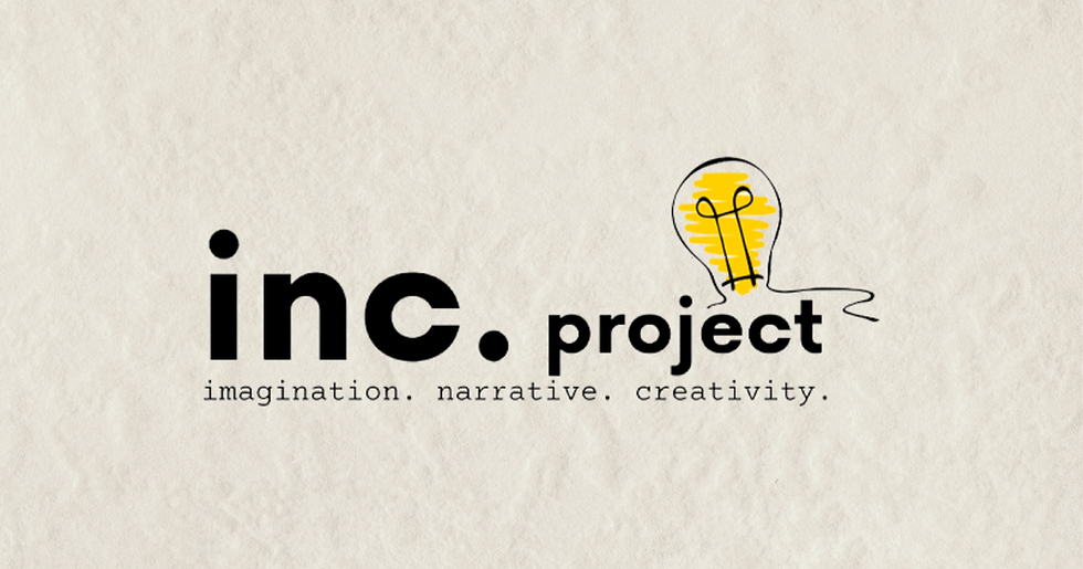INC. Project logo: imagination. narrative. creativity.