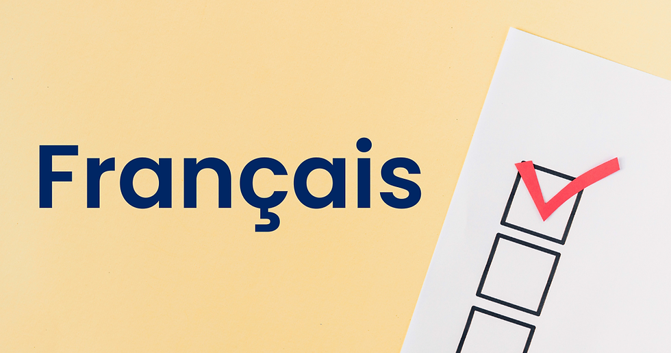 Français with a checked box