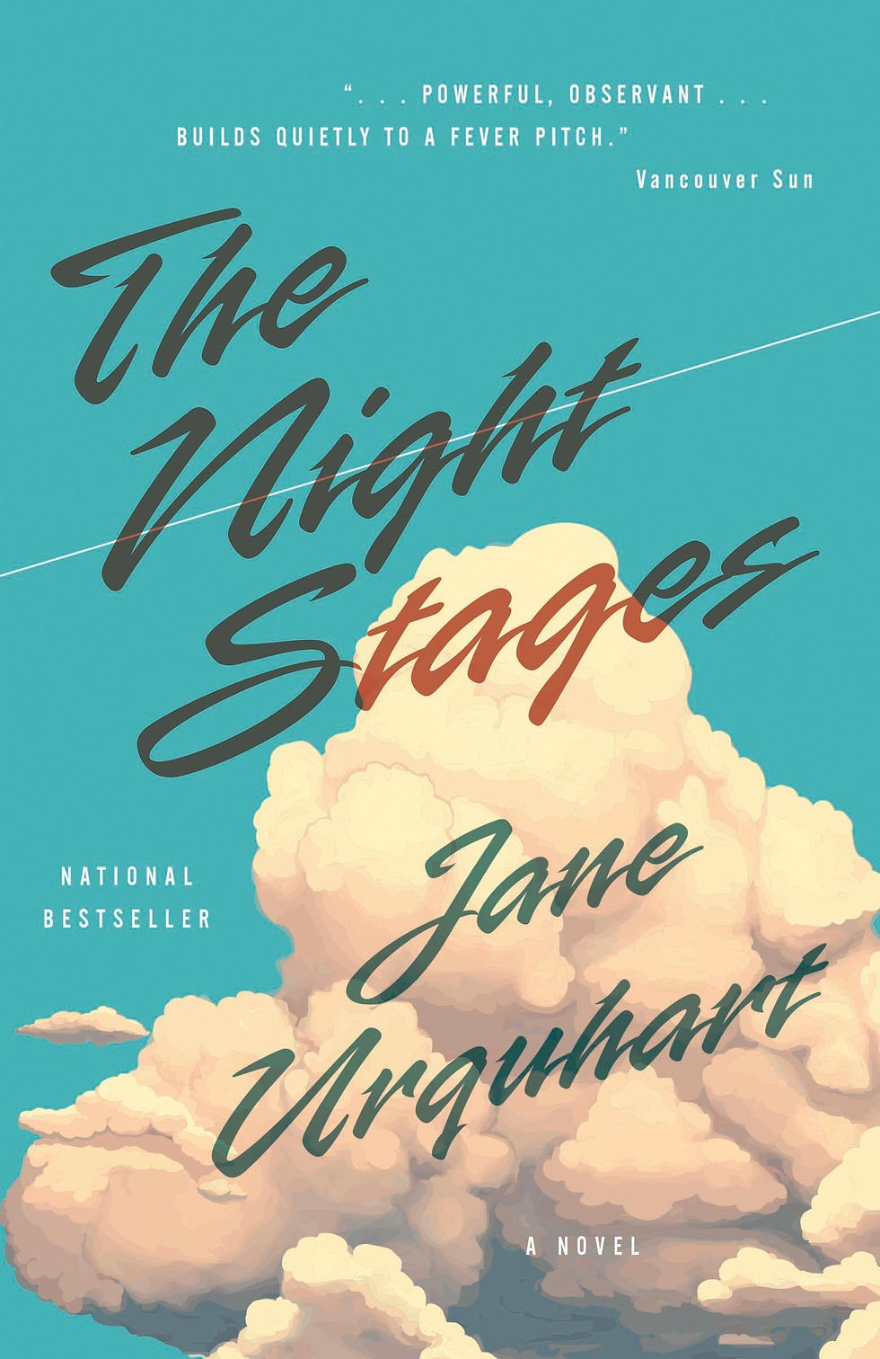 A cover of the book "The Night Stages" by Jane Urquhart.