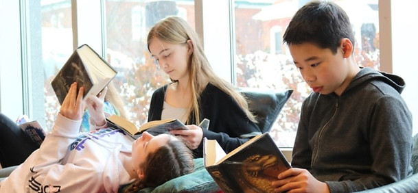 Youth reading books
