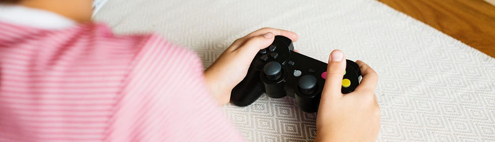 A person holding a video game controller.