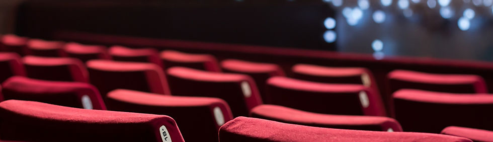 Red auditorium seats for lecture series