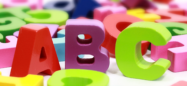 Colorful ABC blocks for early literacy