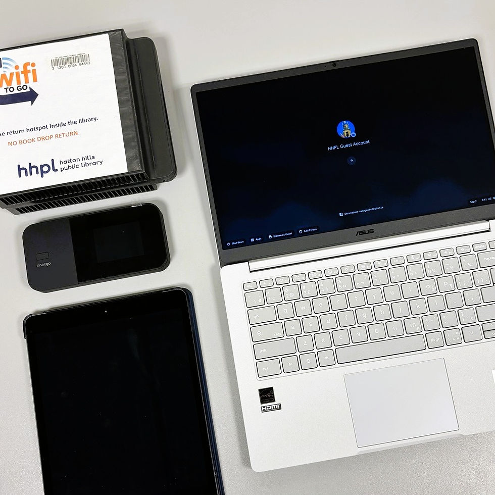 Wi-Fi to Go, iPad, and a Chromebook on a table.